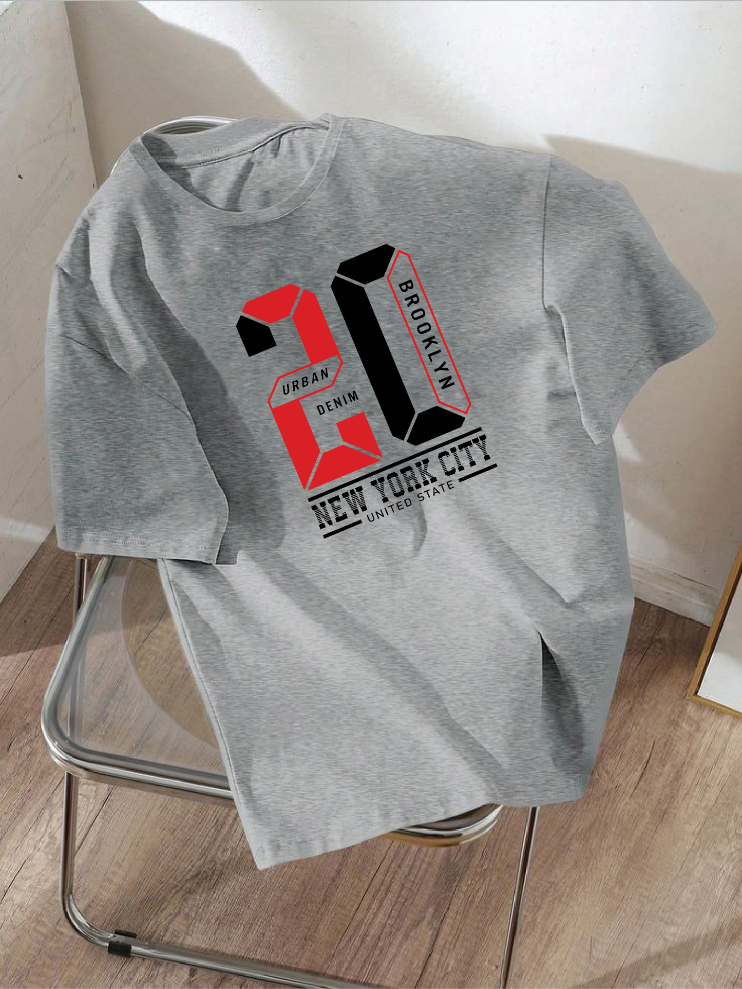Drop Shoulder T-shirt Print 20
