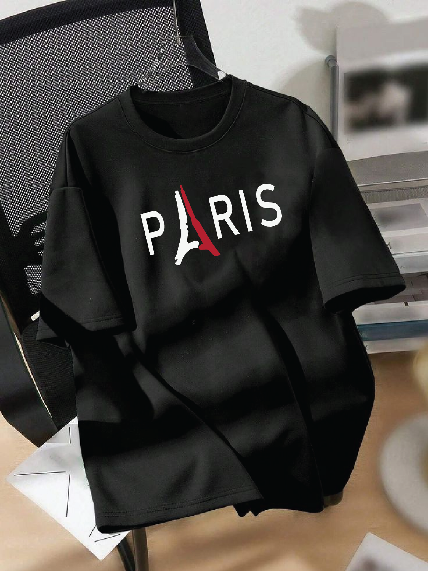 Drop Shoulder T-shirt Print P@RIS