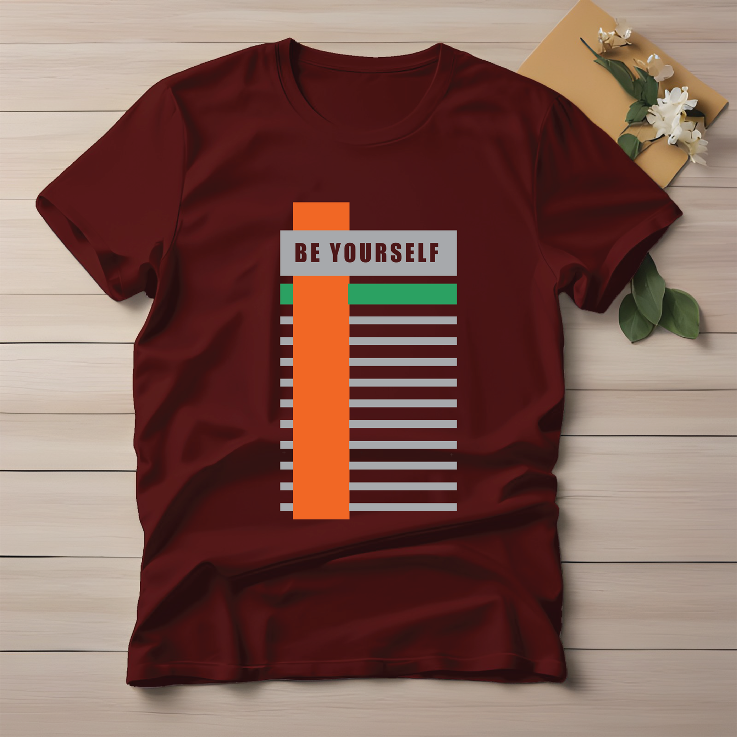 Half Sleeve t-shirt print BE YOURSELF