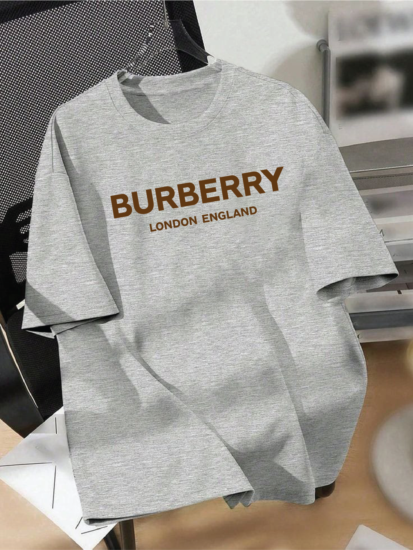 Drop Shoulder T-shirt Print BURBERRY