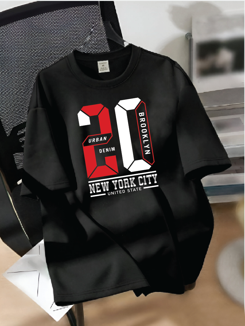 Drop Shoulder T-shirt Print 20