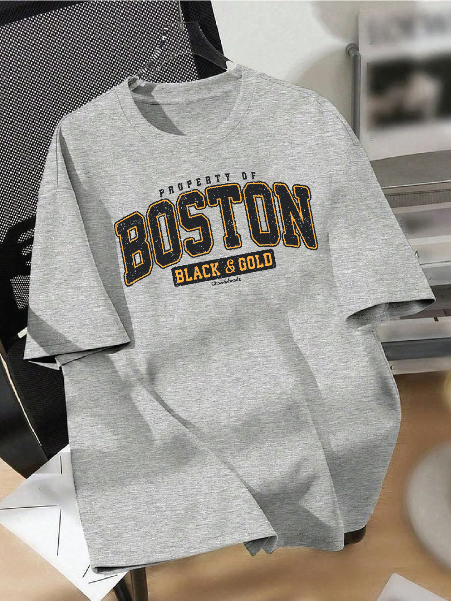 Drop Shoulder T-shirt Print BOSTON