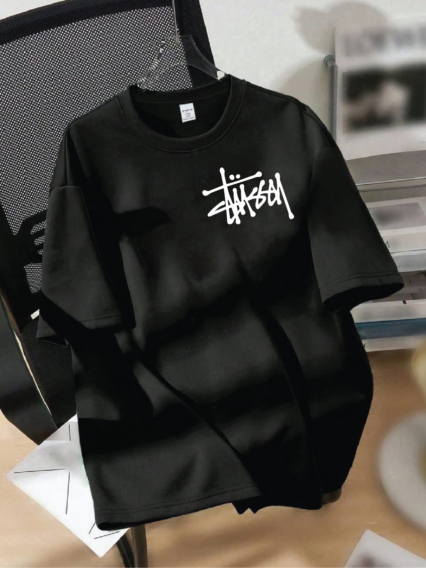 Drop Shoulder T-shirt Print sign