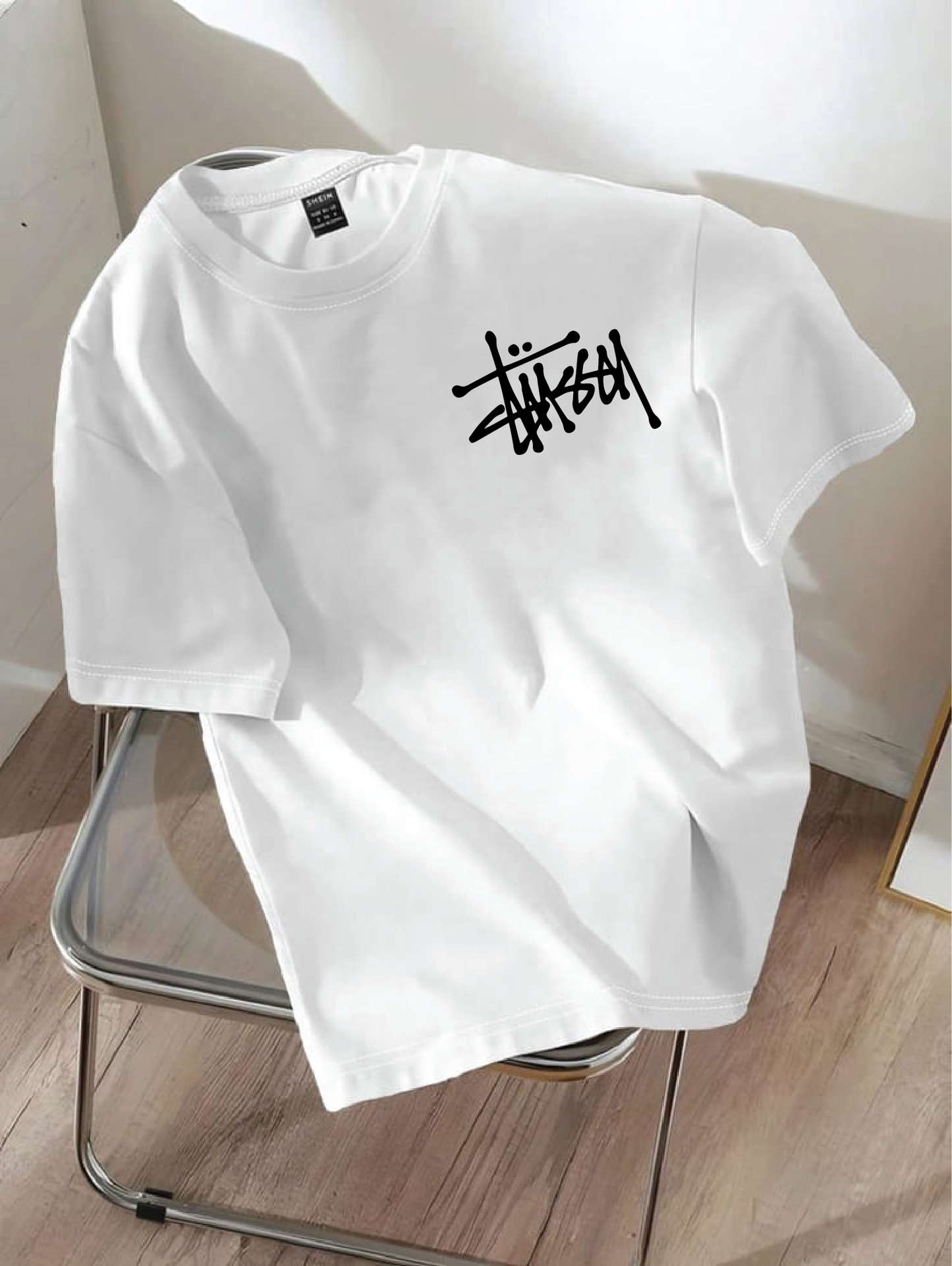 Drop Shoulder T-shirt Print sign