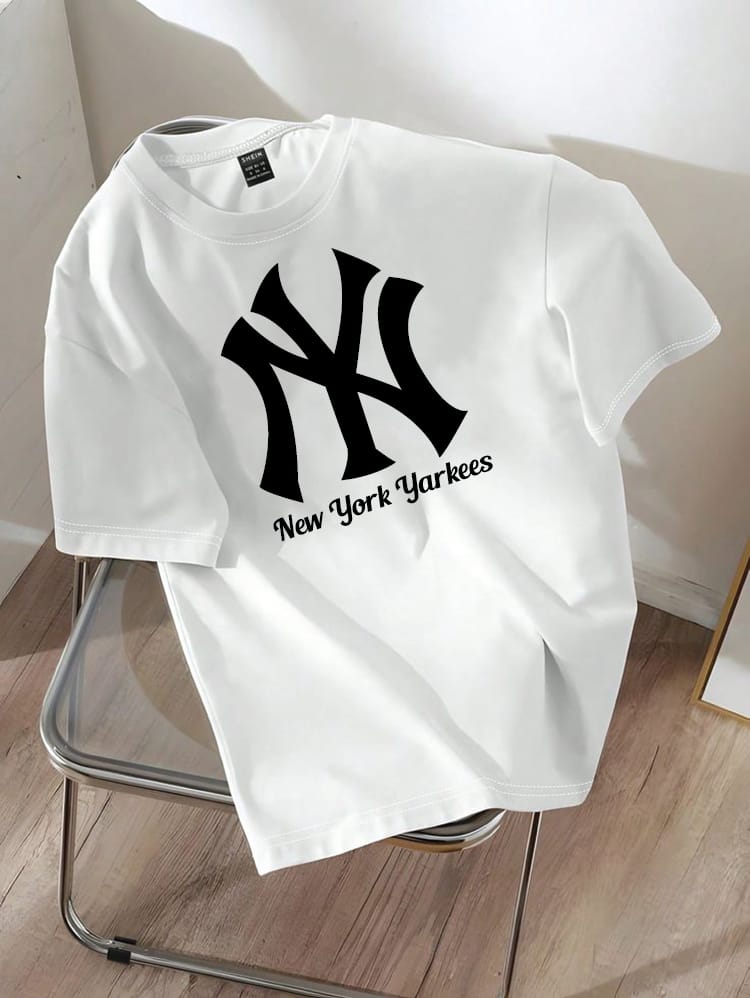 Drop Shoulder T-shirt Print NY