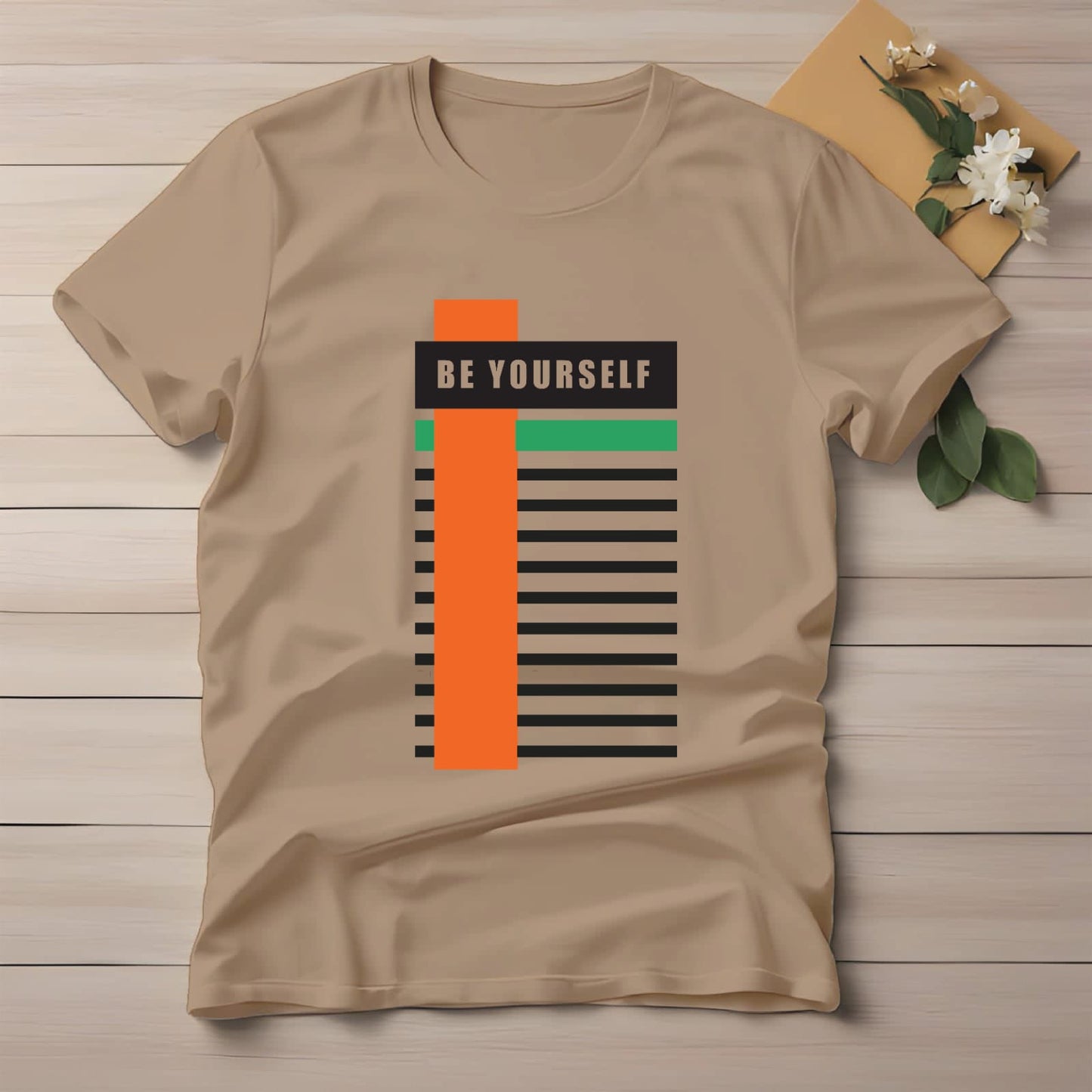 Half Sleeve t-shirt print BE YOURSELF