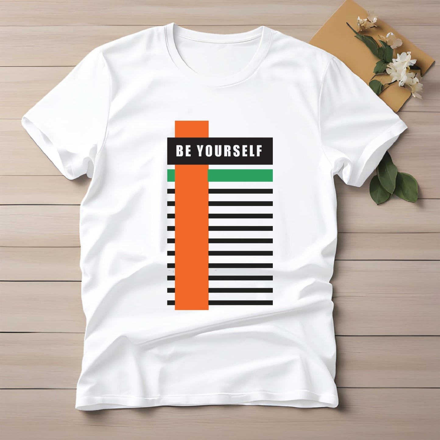 Half Sleeve t-shirt print BE YOURSELF