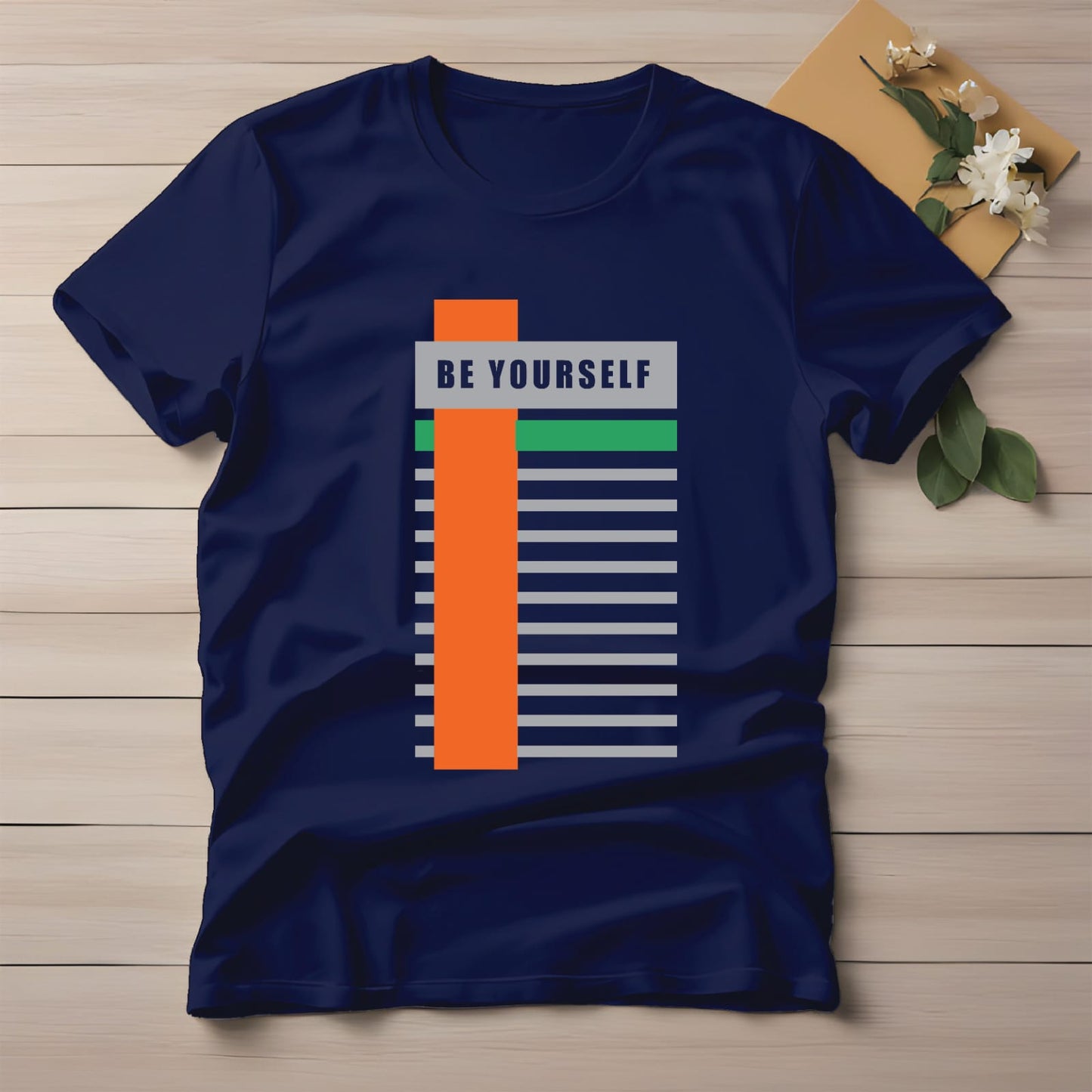 Half Sleeve t-shirt print BE YOURSELF