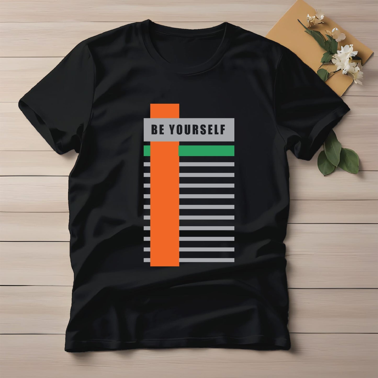 Half Sleeve t-shirt print BE YOURSELF
