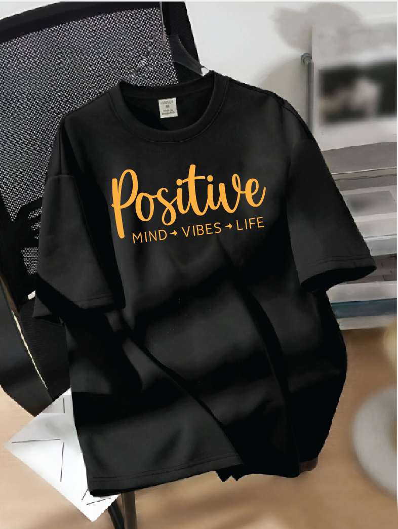 Drop Shoulder T-shirt Print POSITIVE