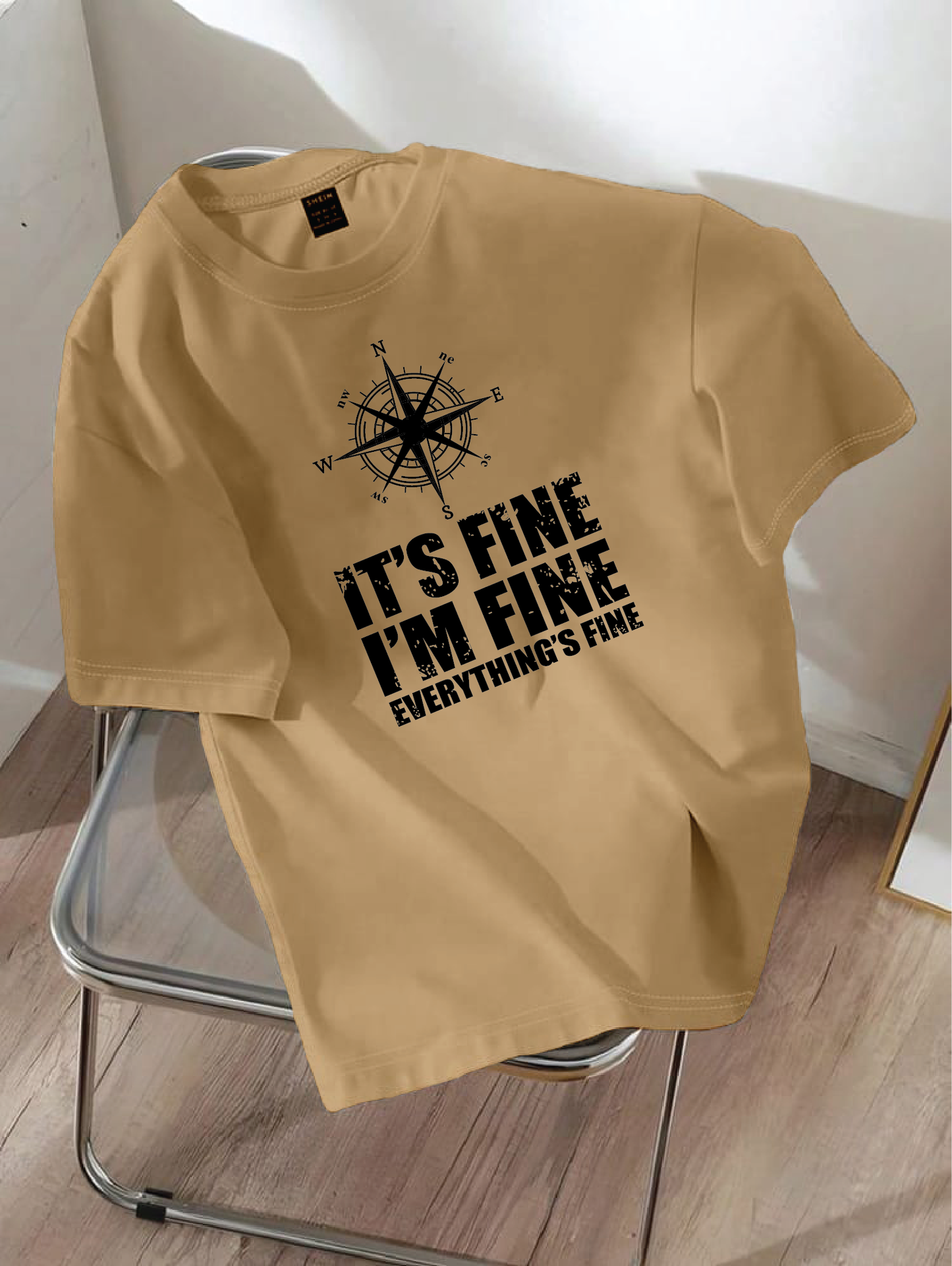 Drop Shoulder T-shirt Print it's fine