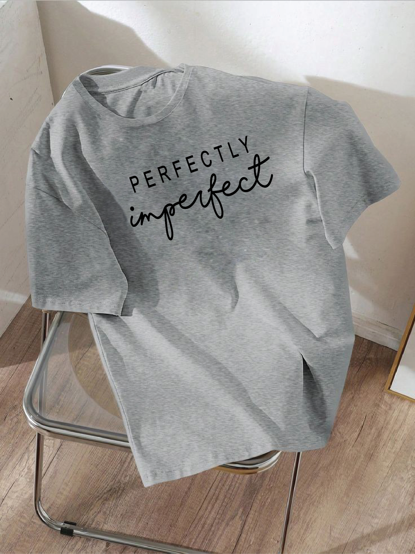 Drop Shoulder T-shirt Print PERFECTLY IMPERFECT
