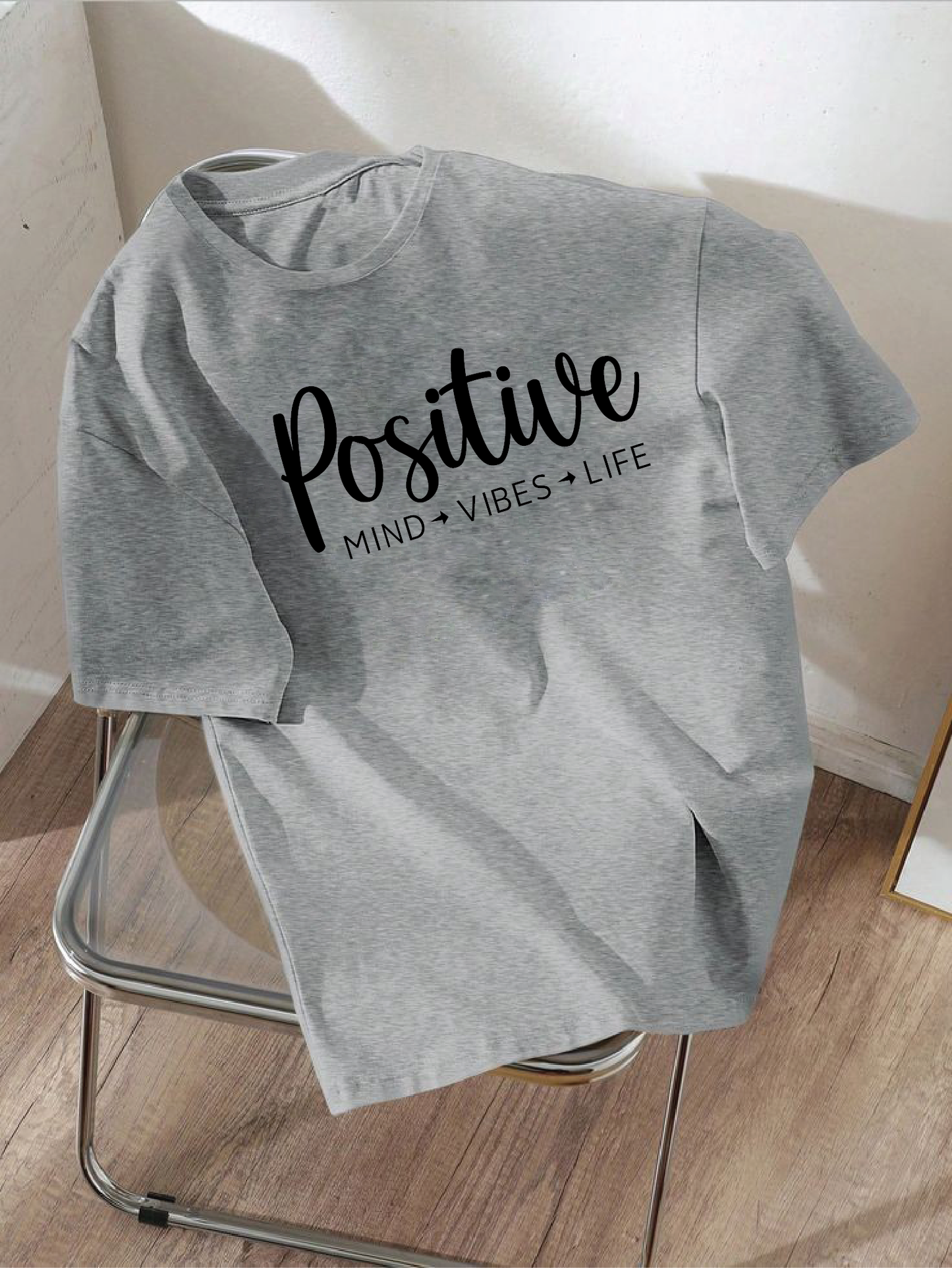 Drop Shoulder T-shirt Print POSITIVE