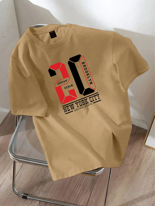 Drop Shoulder T-shirt Print 20