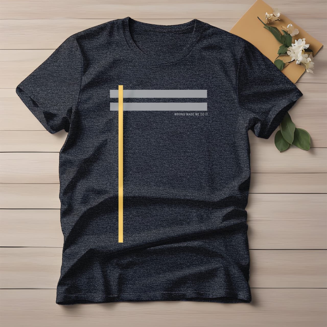 Half Sleeve t-shirt print 2 STRIPES