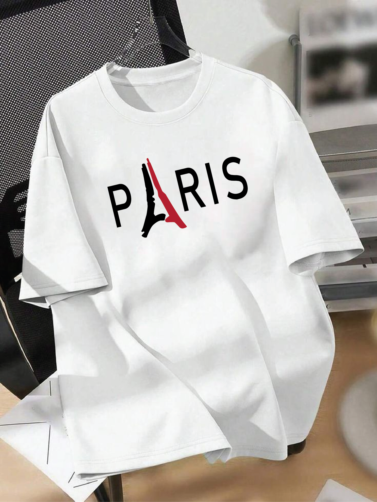 Drop Shoulder T-shirt Print P@RIS