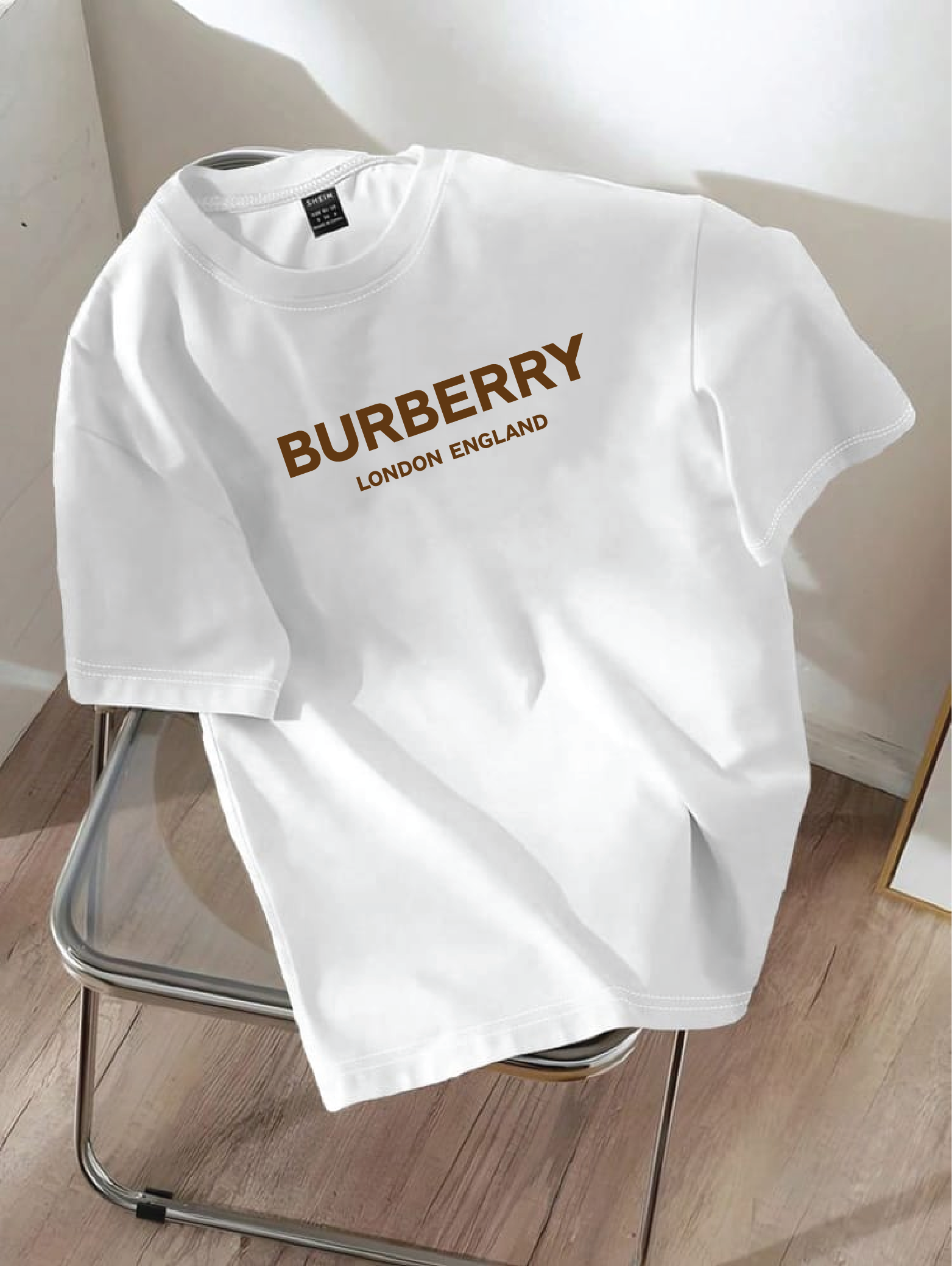 Drop Shoulder T-shirt Print BURBERRY