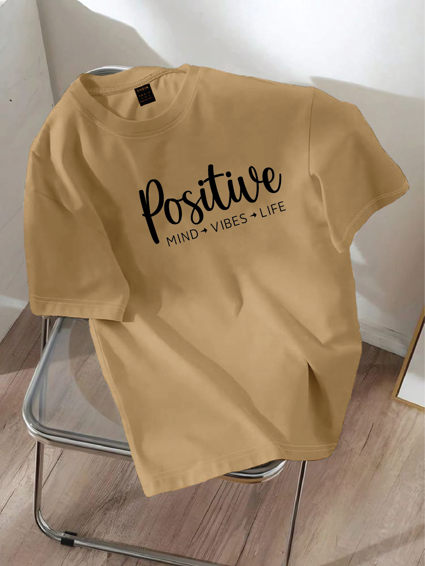 Drop Shoulder T-shirt Print POSITIVE
