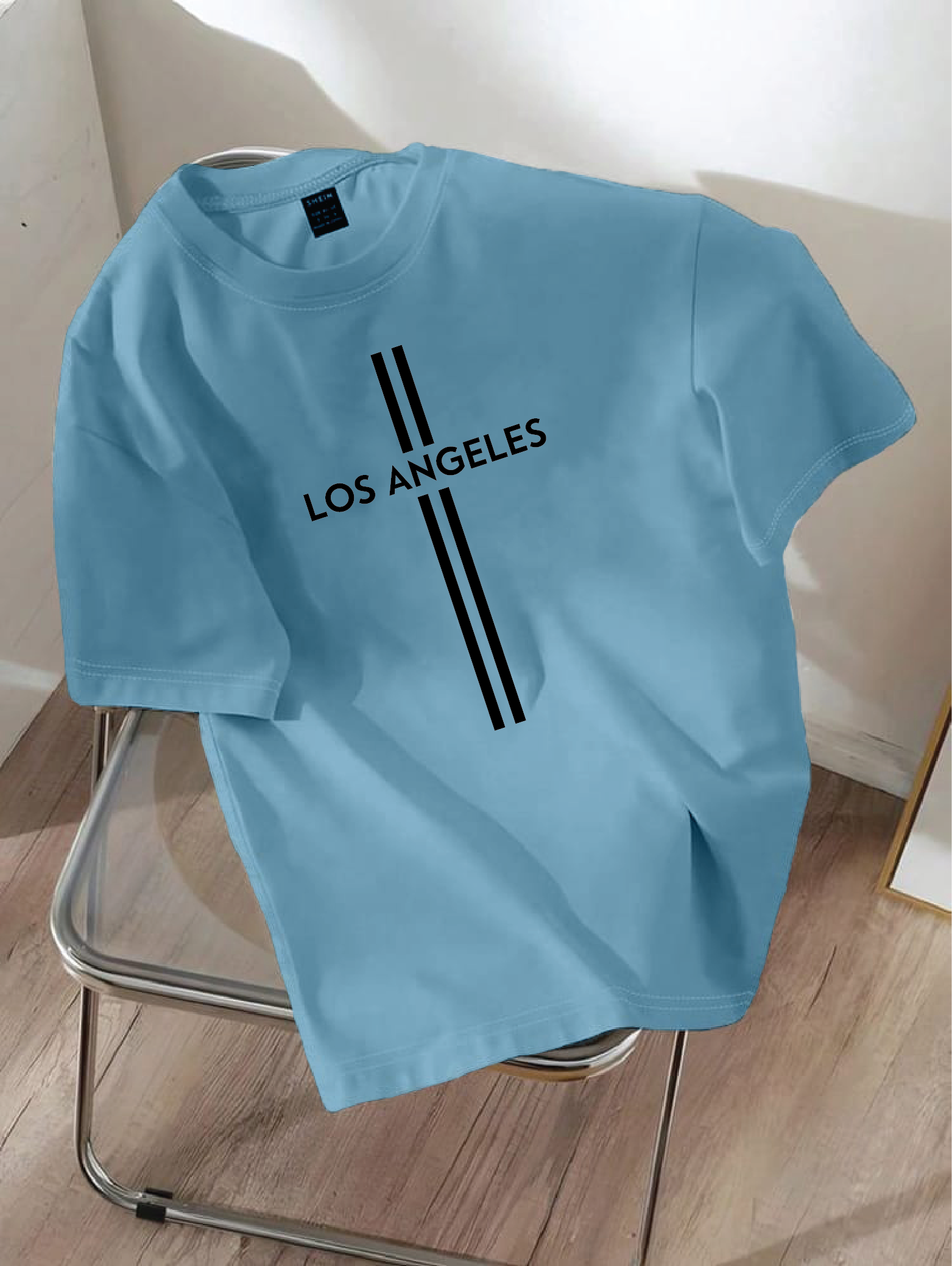 Drop Shoulder T-shirt Print LOS ANGELES