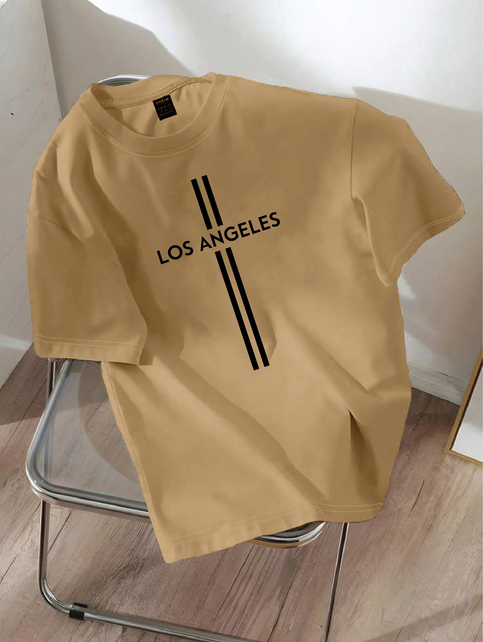 Drop Shoulder T-shirt Print LOS ANGELES