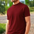 High Neck Maroon Solid Premium