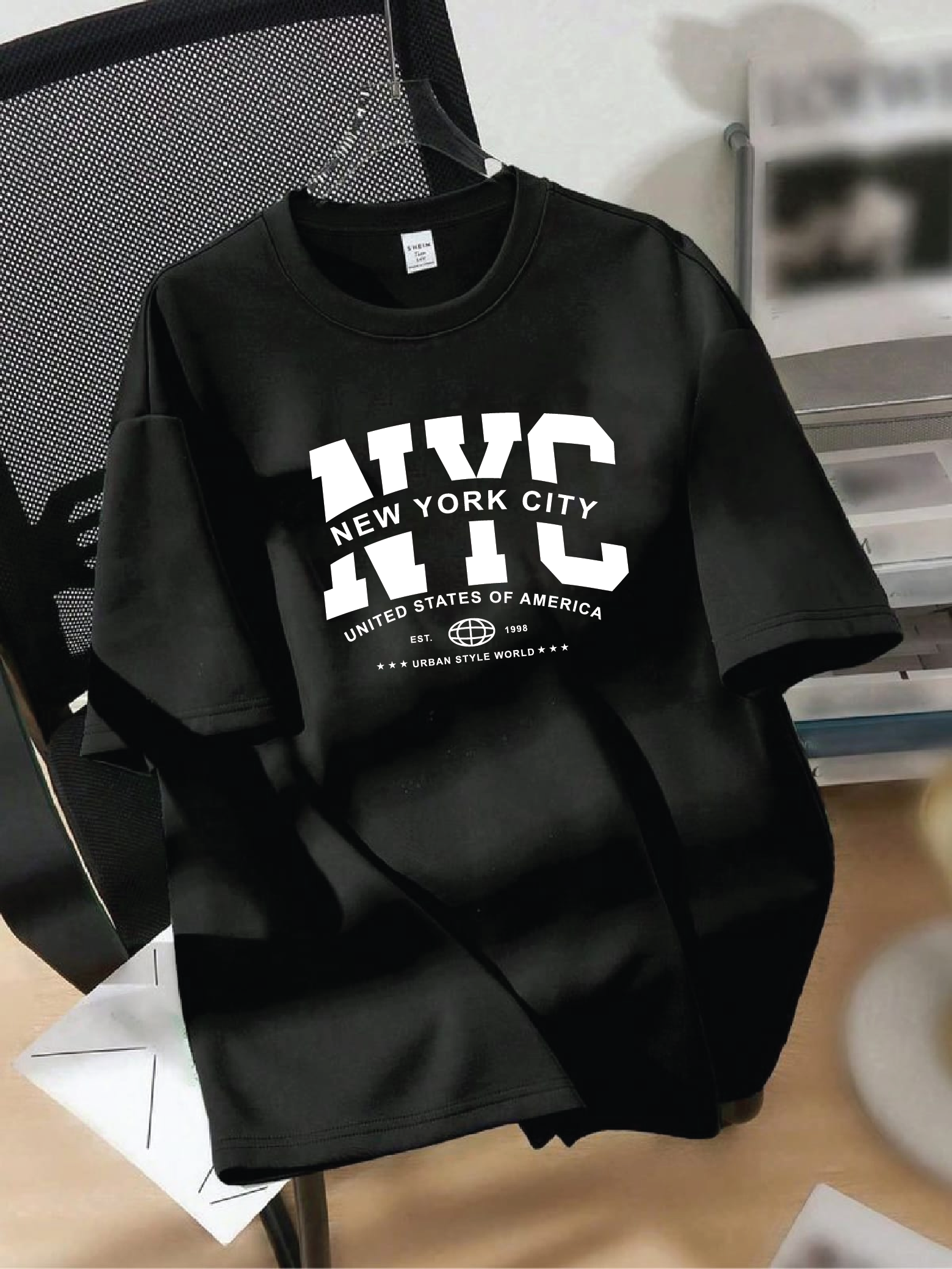 Drop Shoulder T-shirt Print NYC