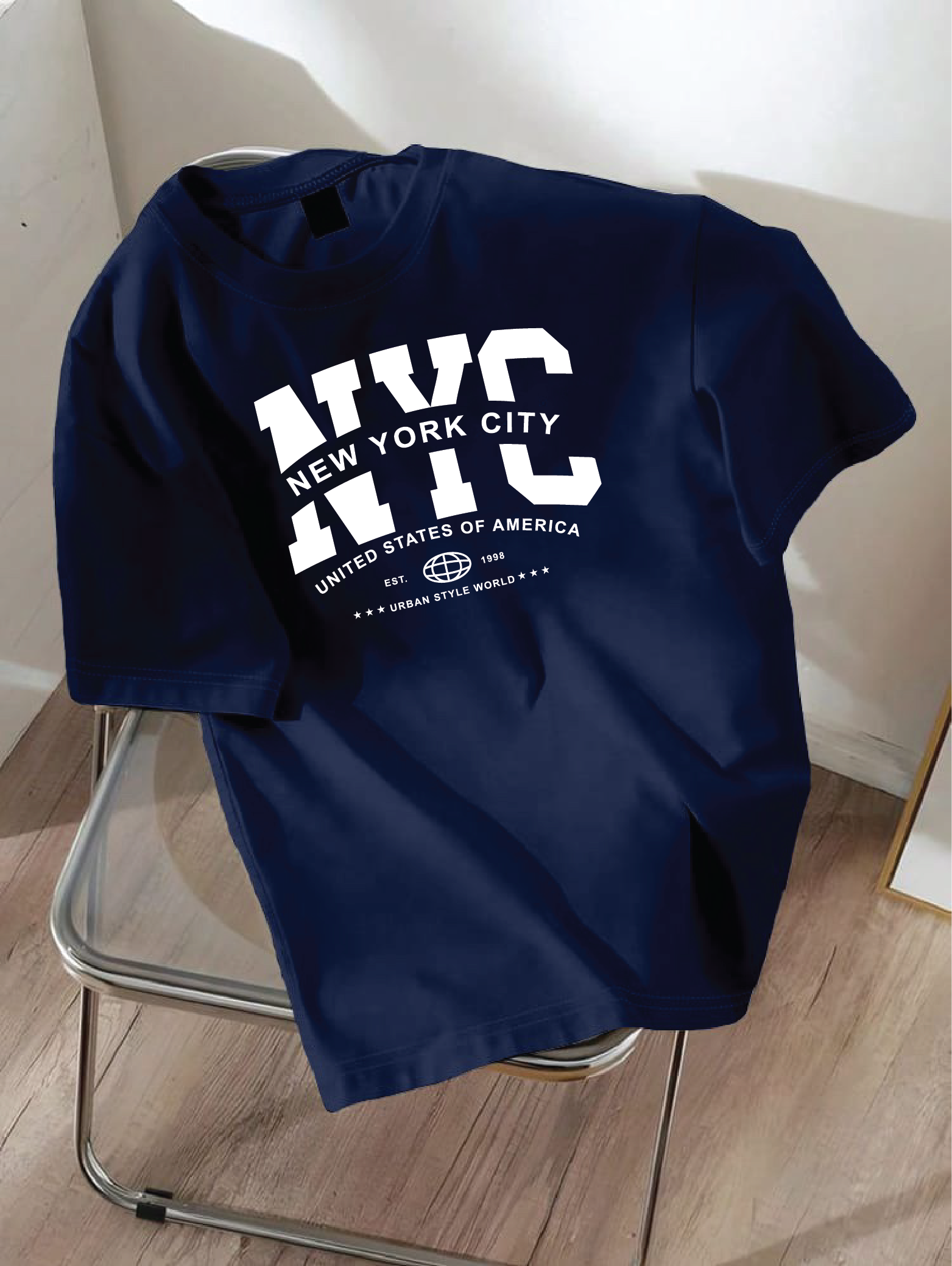 Drop Shoulder T-shirt Print NYC