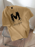 Drop Shoulder T-shirt Print METALHEAD
