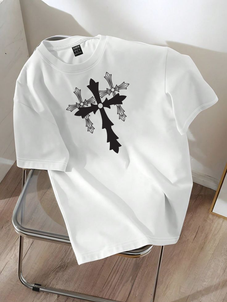 Drop Shoulder T-shirt Print