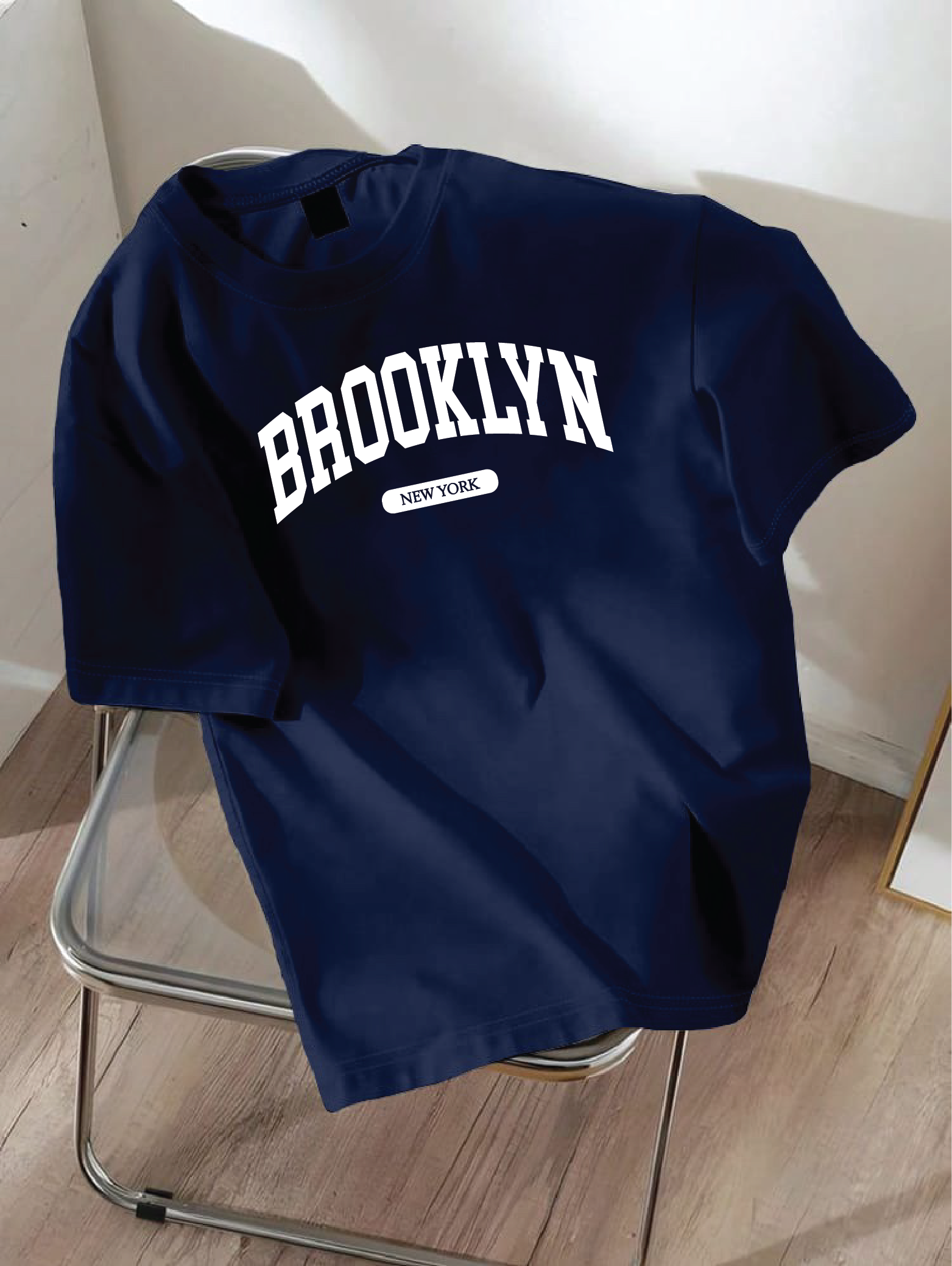 Drop Shoulder T-shirt Print BROOKLYN