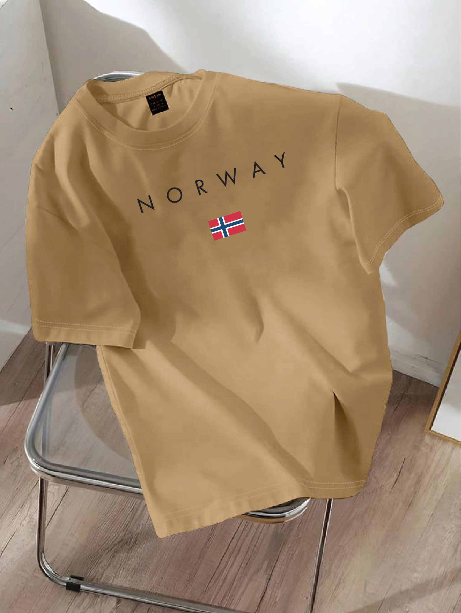 Drop Shoulder T-shirt Print NORWAY