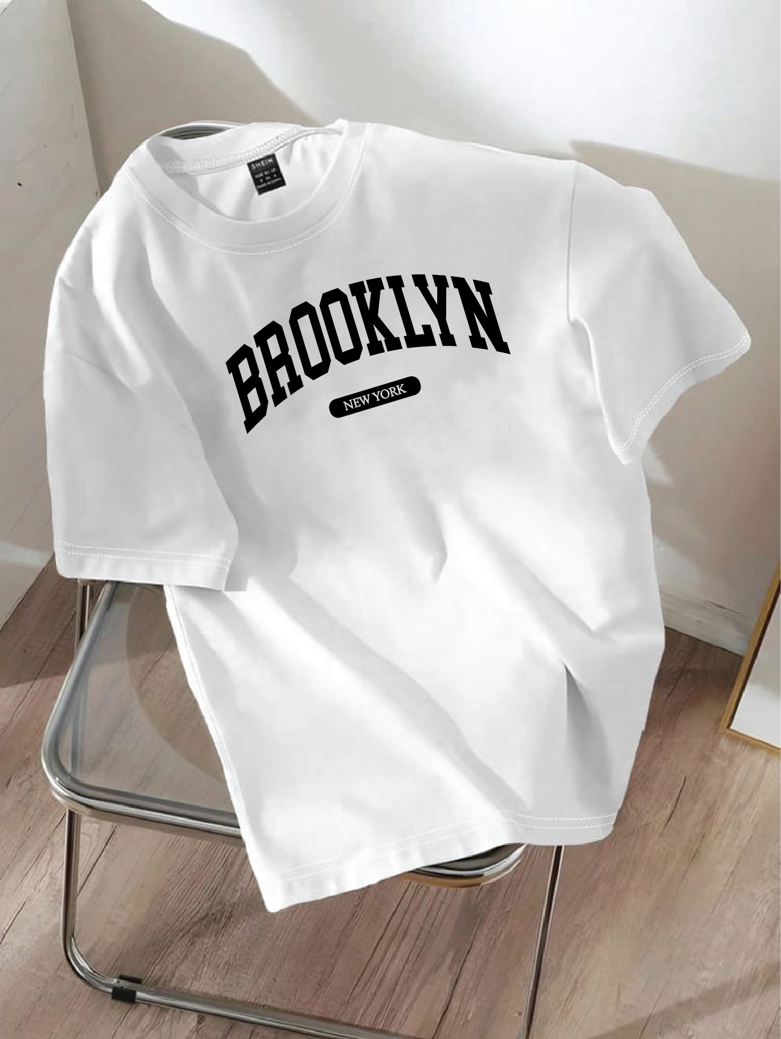 Drop Shoulder T-shirt Print BROOKLYN