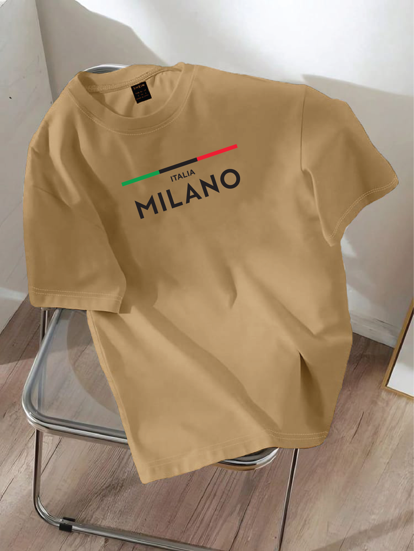 Drop Shoulder T-shirt Print ITALIA MILANO