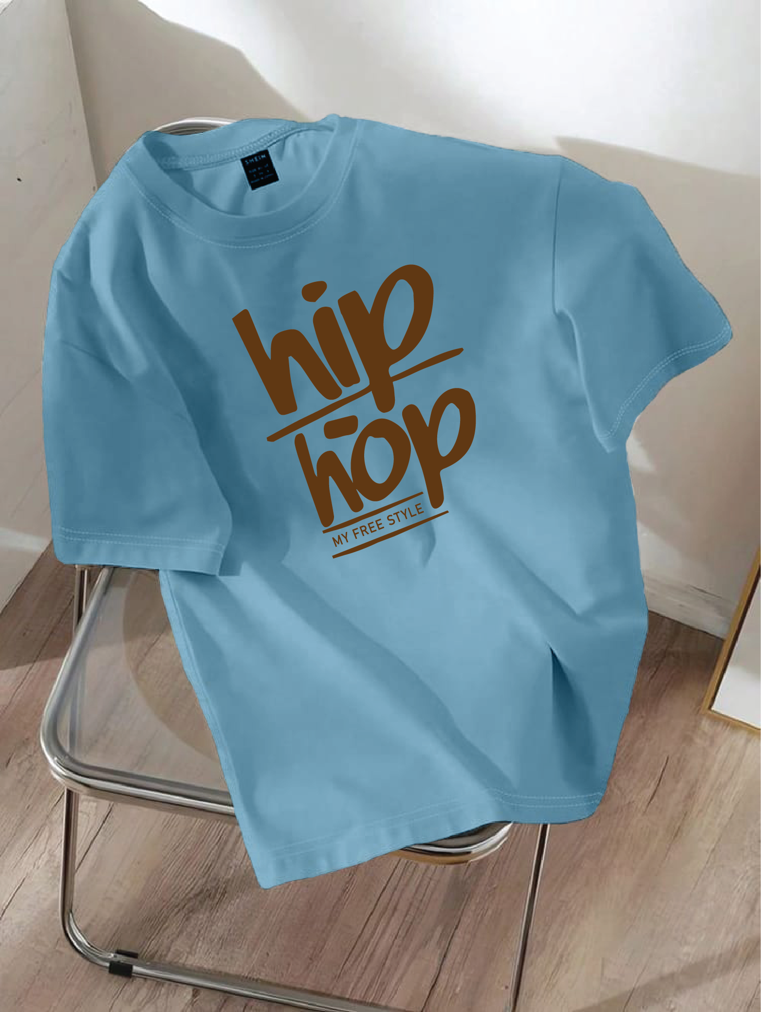 Drop Shoulder T-shirt Print hip hop