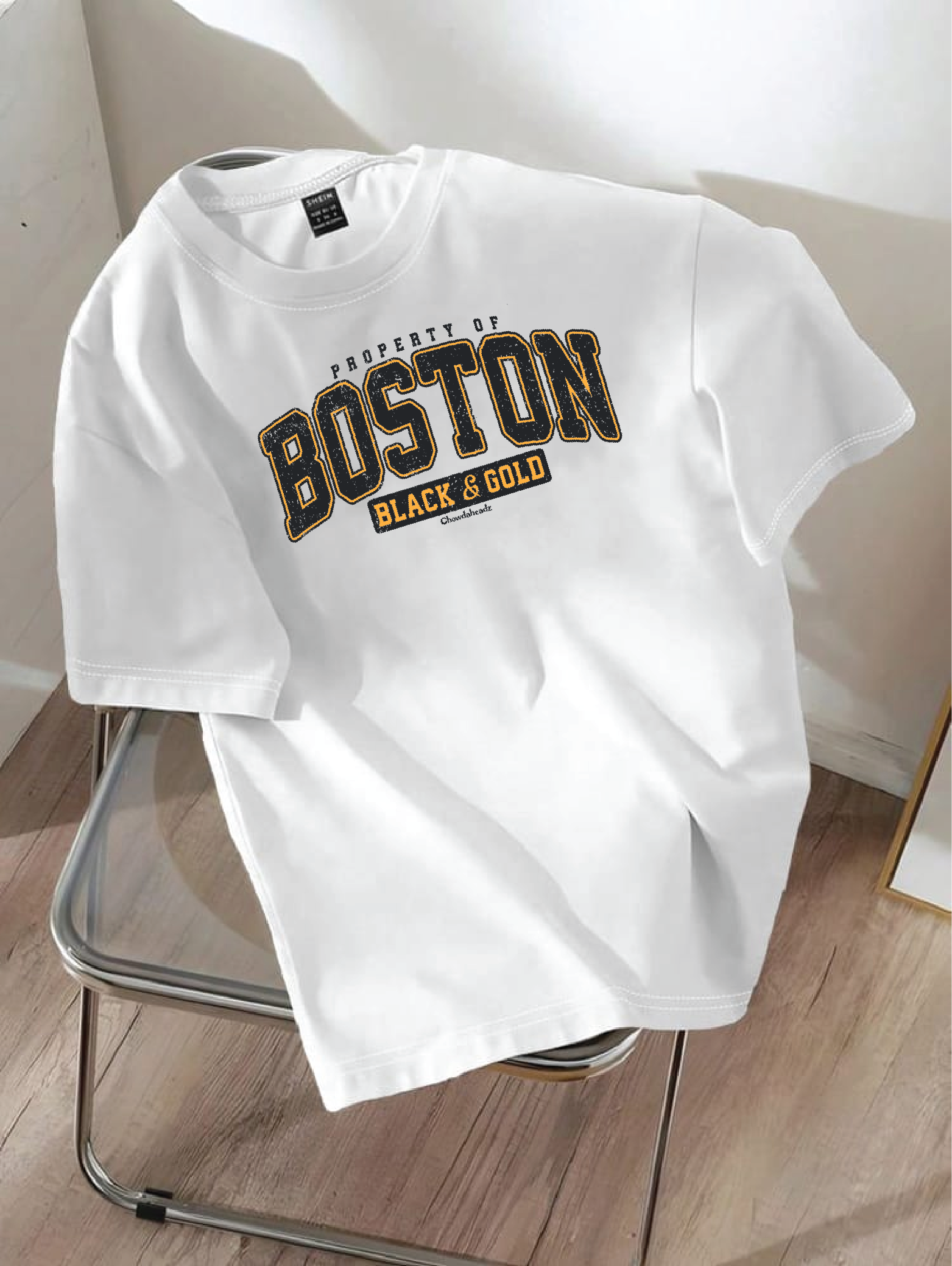 Drop Shoulder T-shirt Print BOSTON