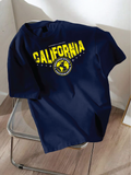 Drop Shoulder T-shirt Print CALIFORNIA