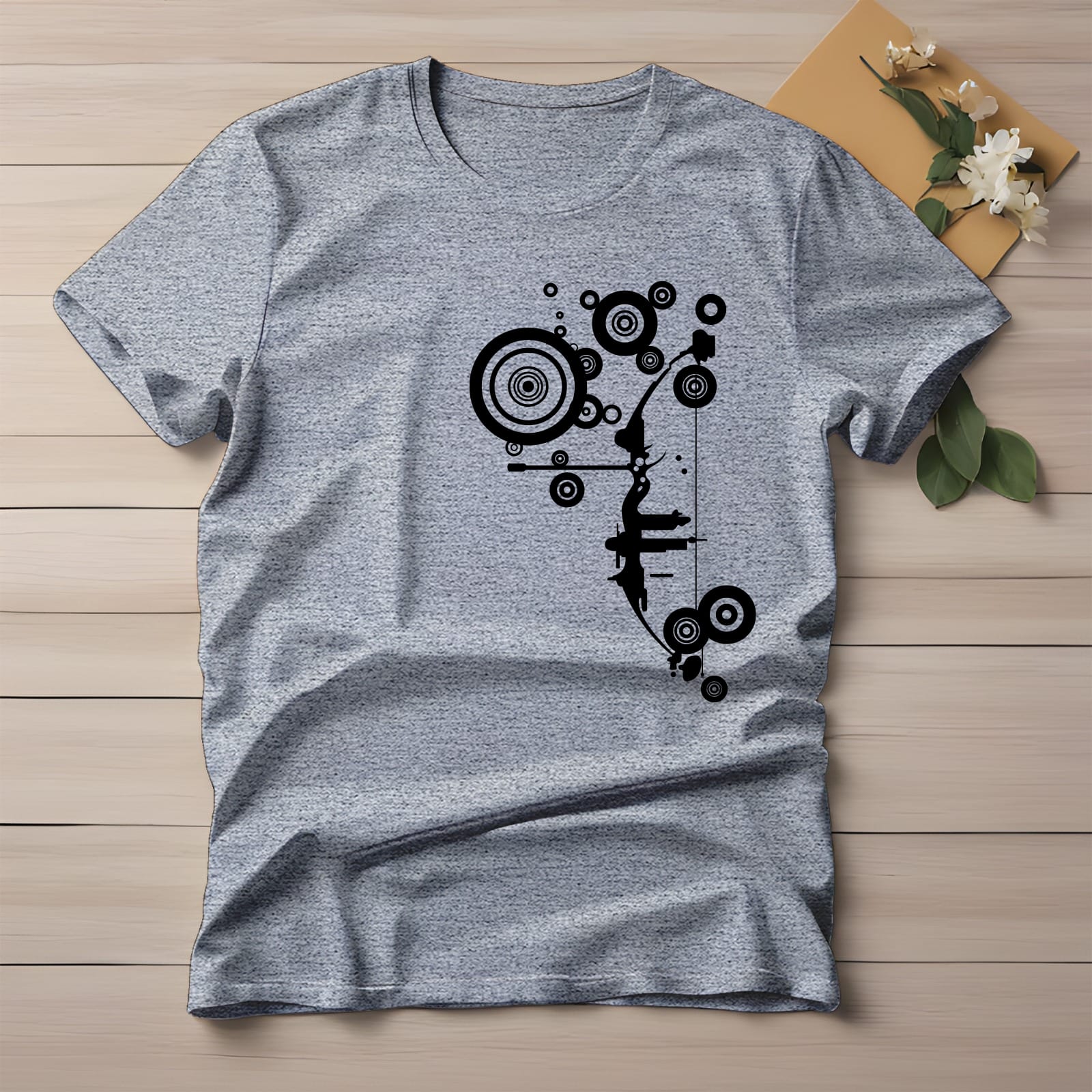 Half Sleeve t-shirt print CHEST DESIGN