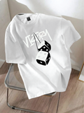Drop Shoulder T-shirt Print VICTORY