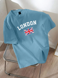 Drop Shoulder T-shirt Print LONDON