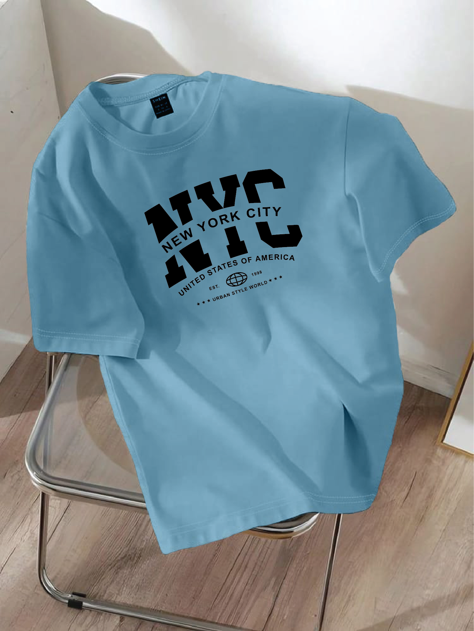 Drop Shoulder T-shirt Print NYC