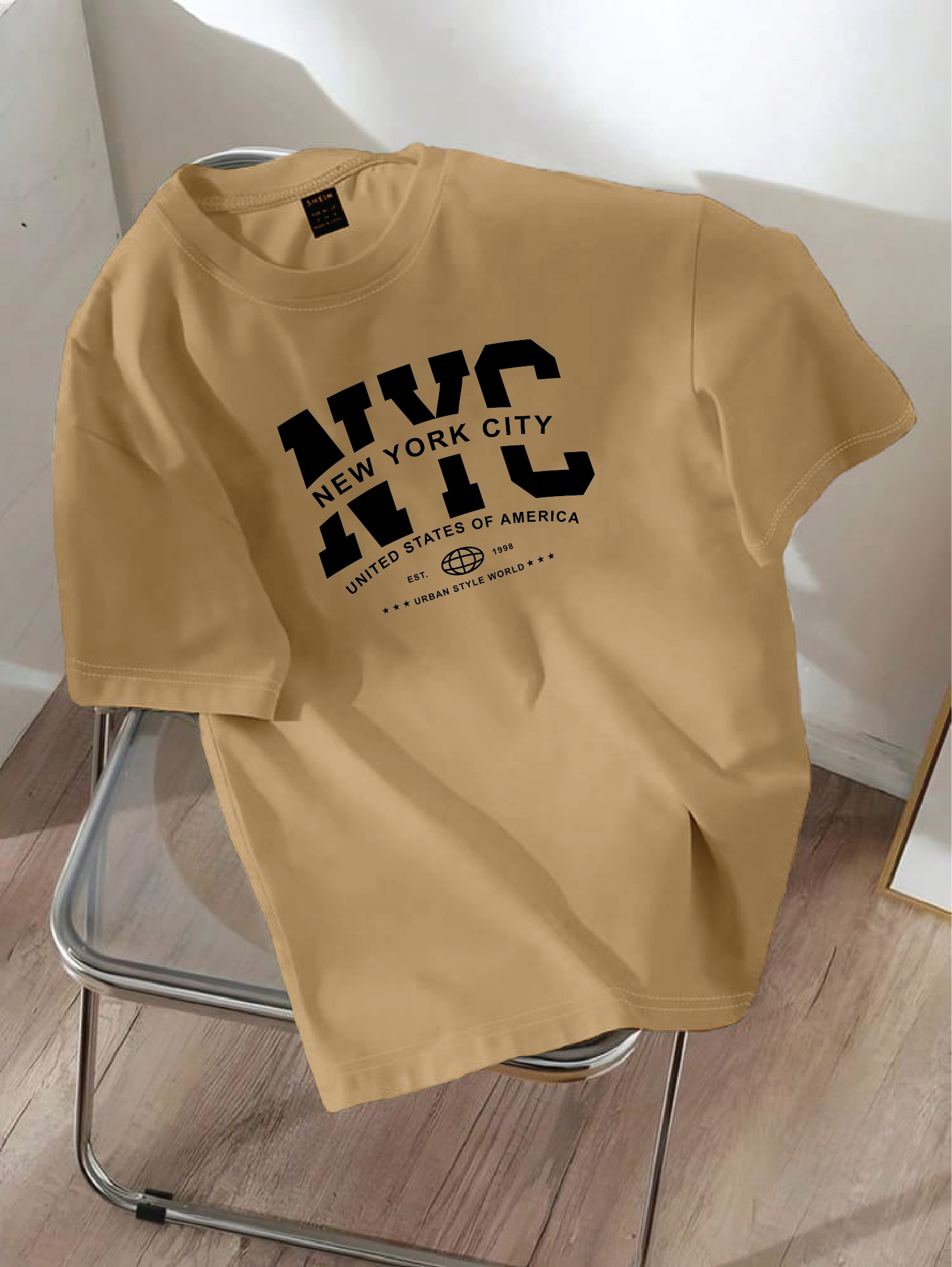 Drop Shoulder T-shirt Print NYC