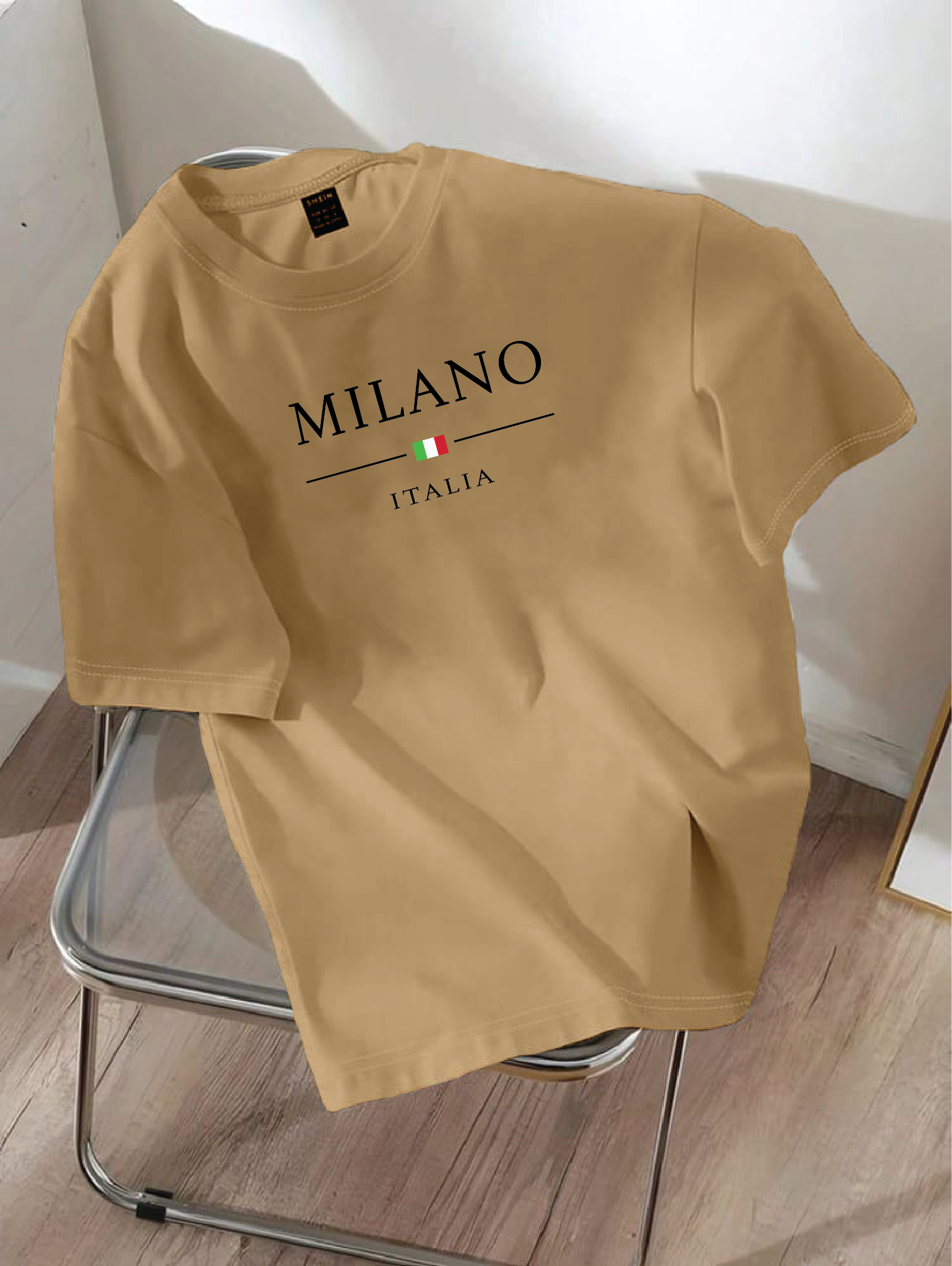 Drop Shoulder T-shirt Print MILANO ITALIA