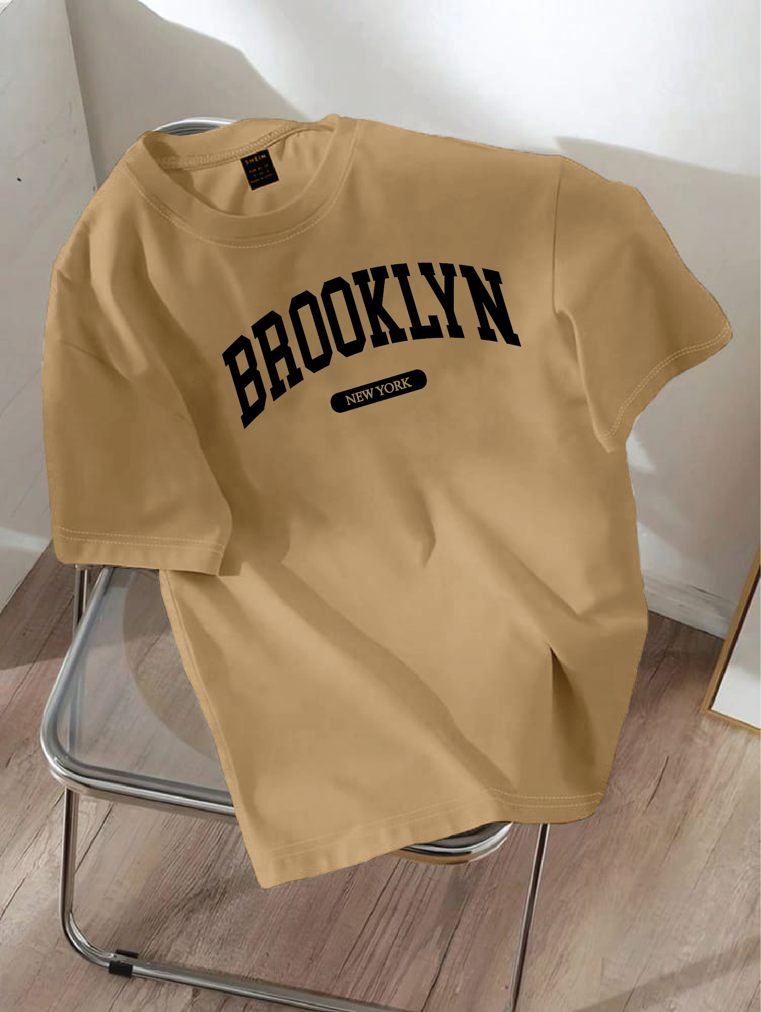 Drop Shoulder T-shirt Print BROOKLYN