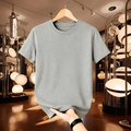 Half Sleeve Solid Premium Cotton T-shirt- Ash