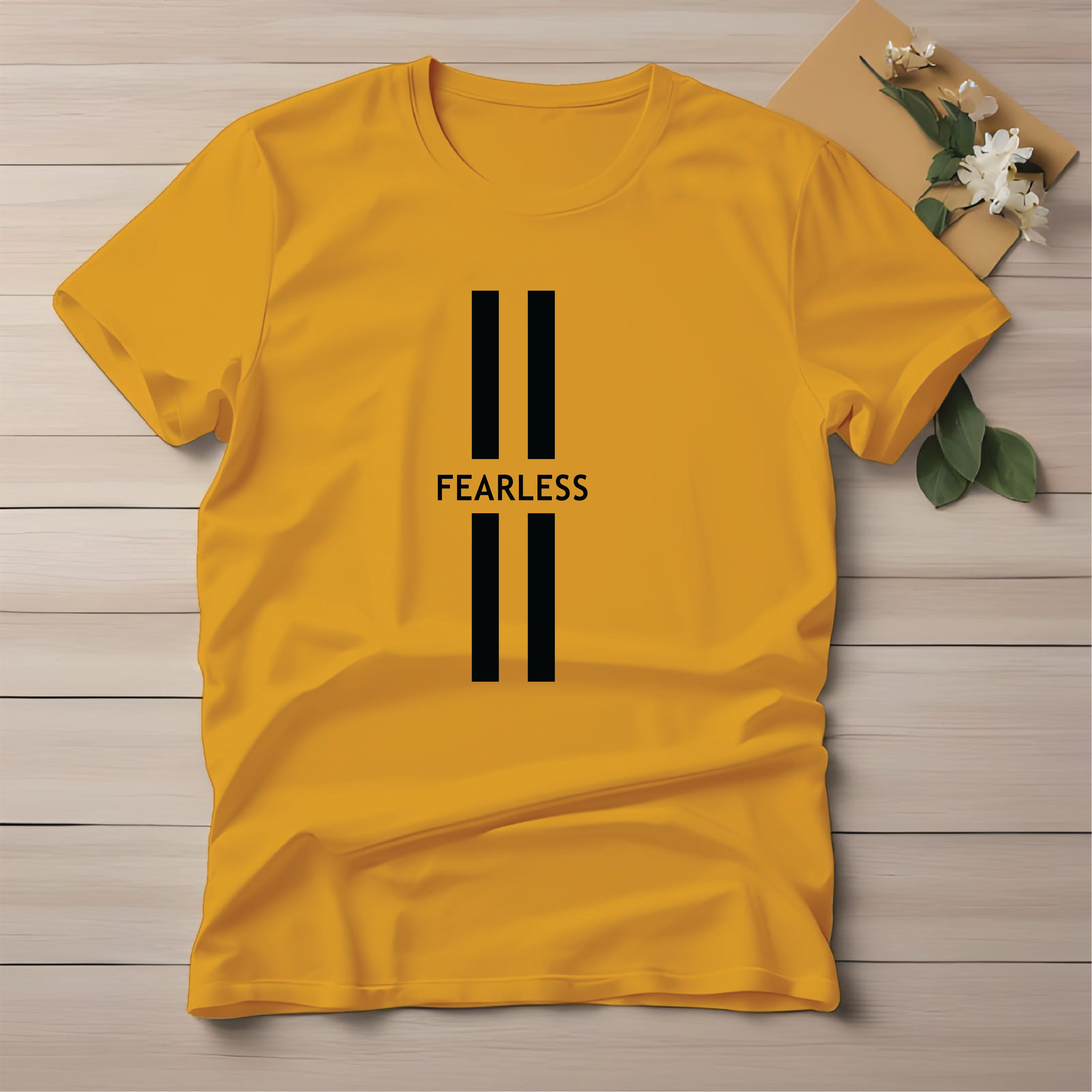 Half Sleeve t-shirt print Fearless