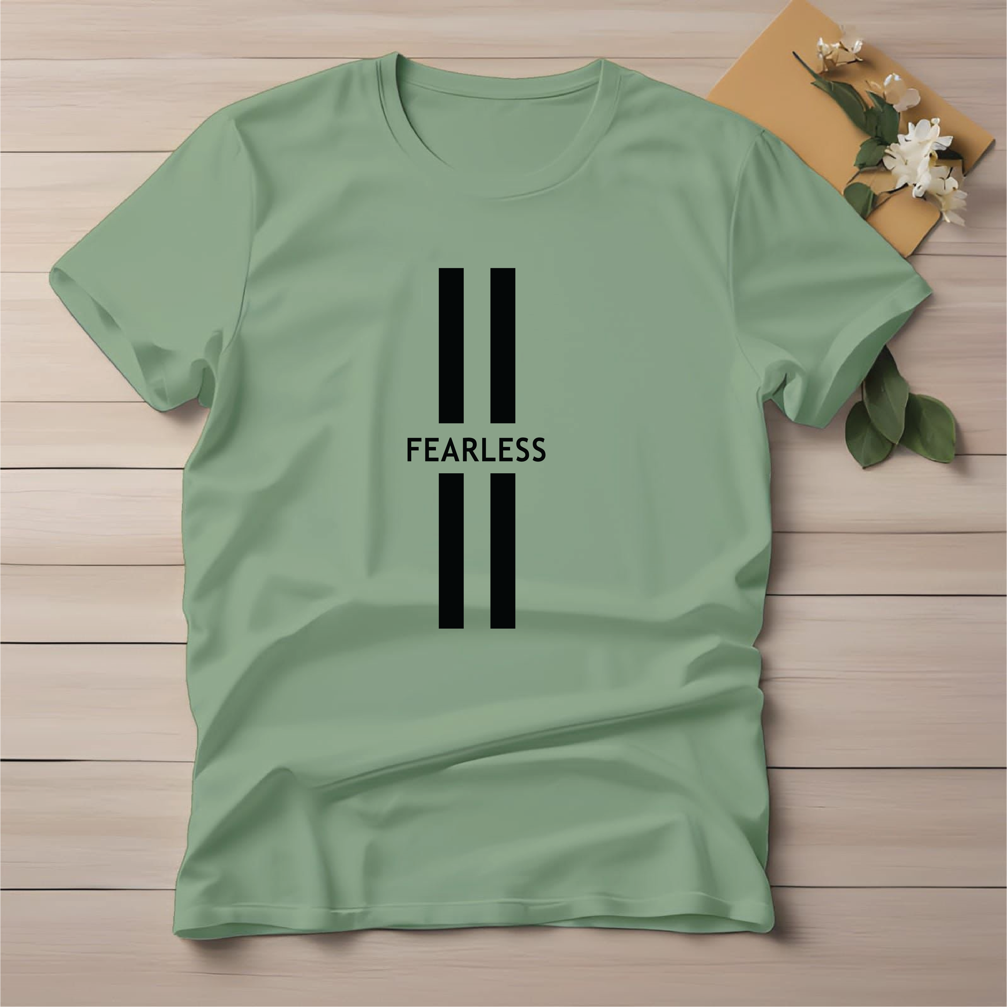 Half Sleeve t-shirt print Fearless