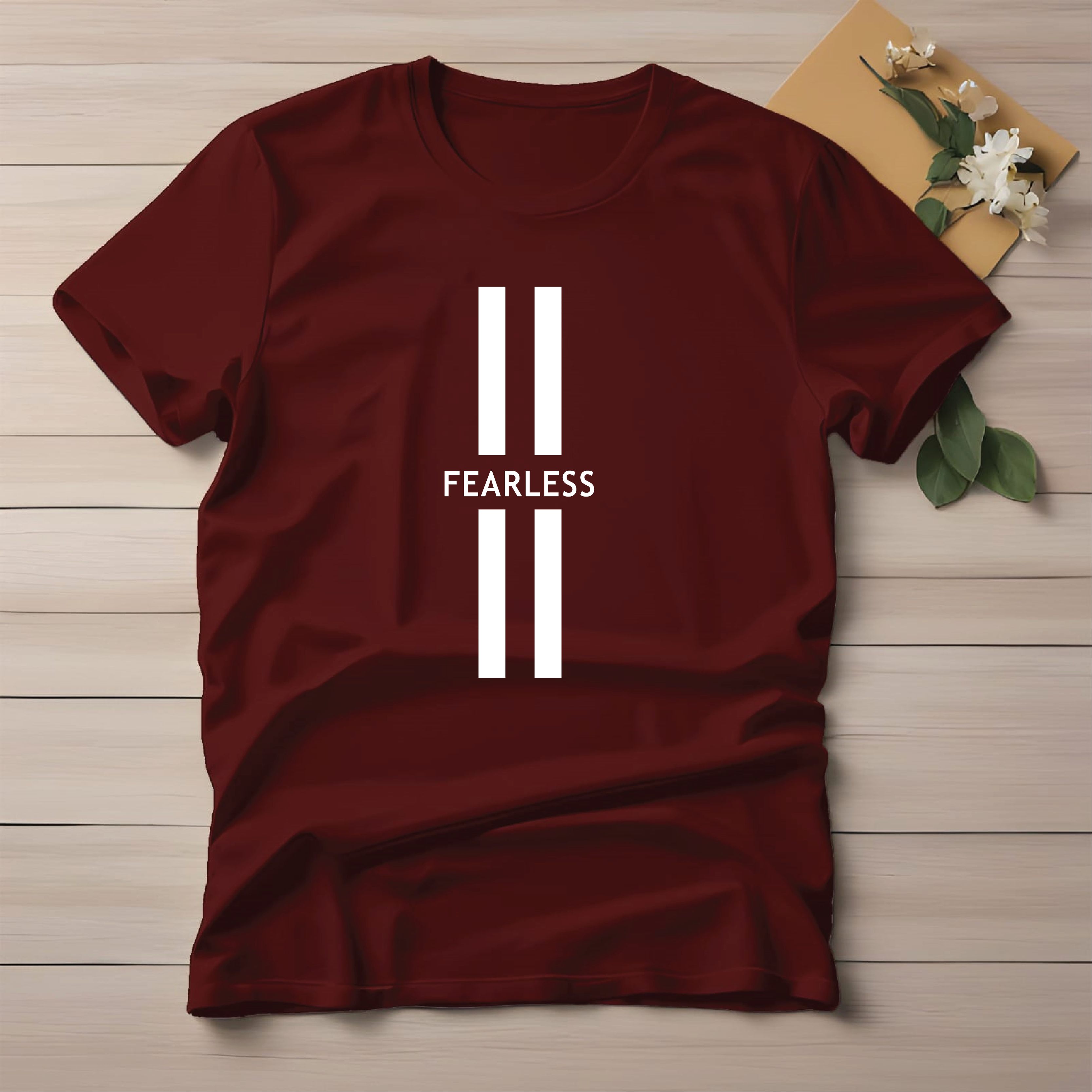 Half Sleeve t-shirt print Fearless