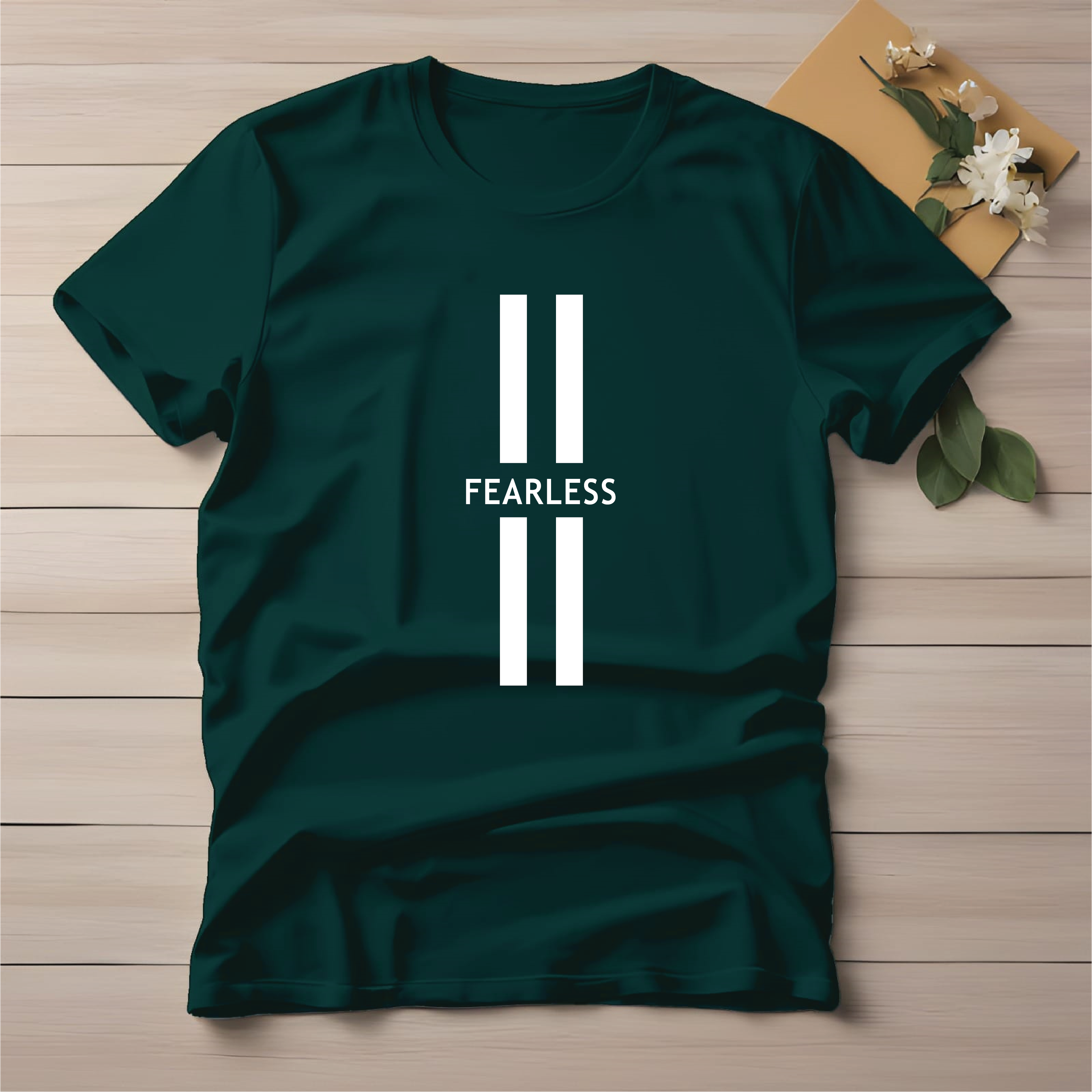 Half Sleeve t-shirt print Fearless