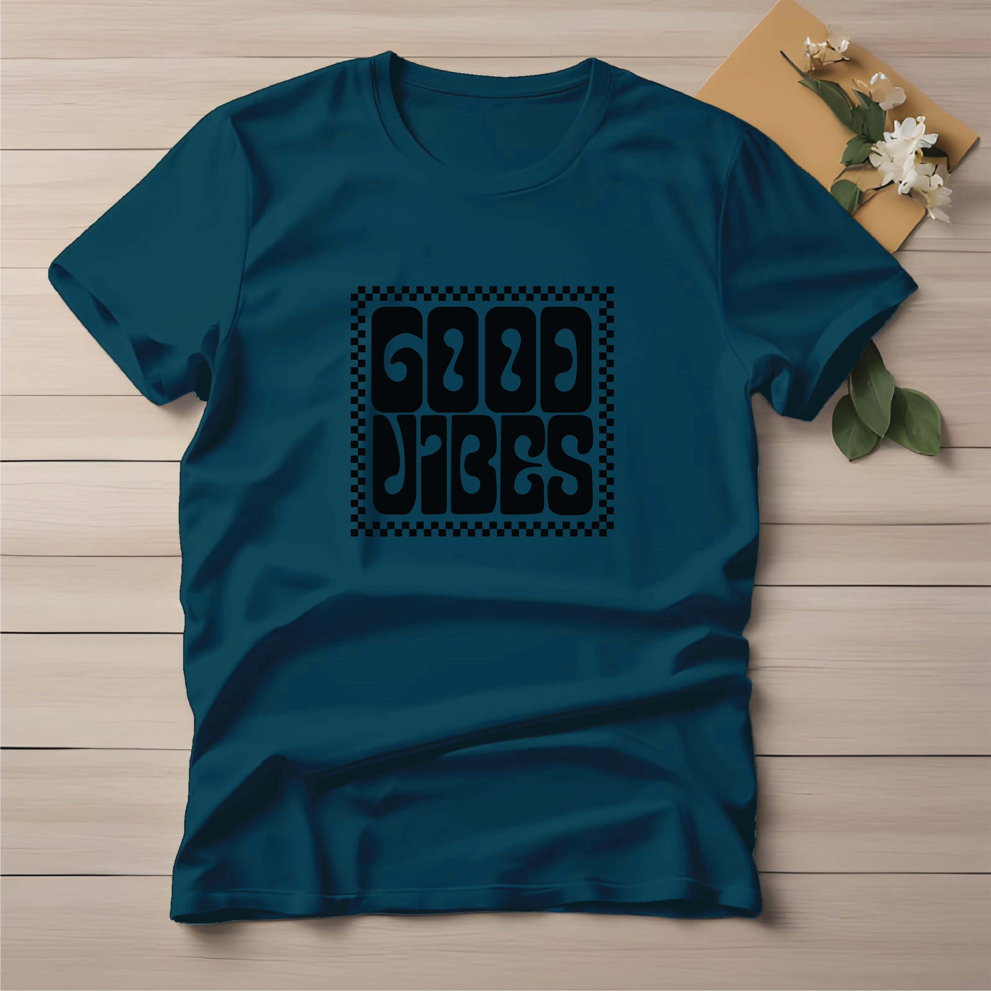 Half Sleeve t-shirt print Good Vibes