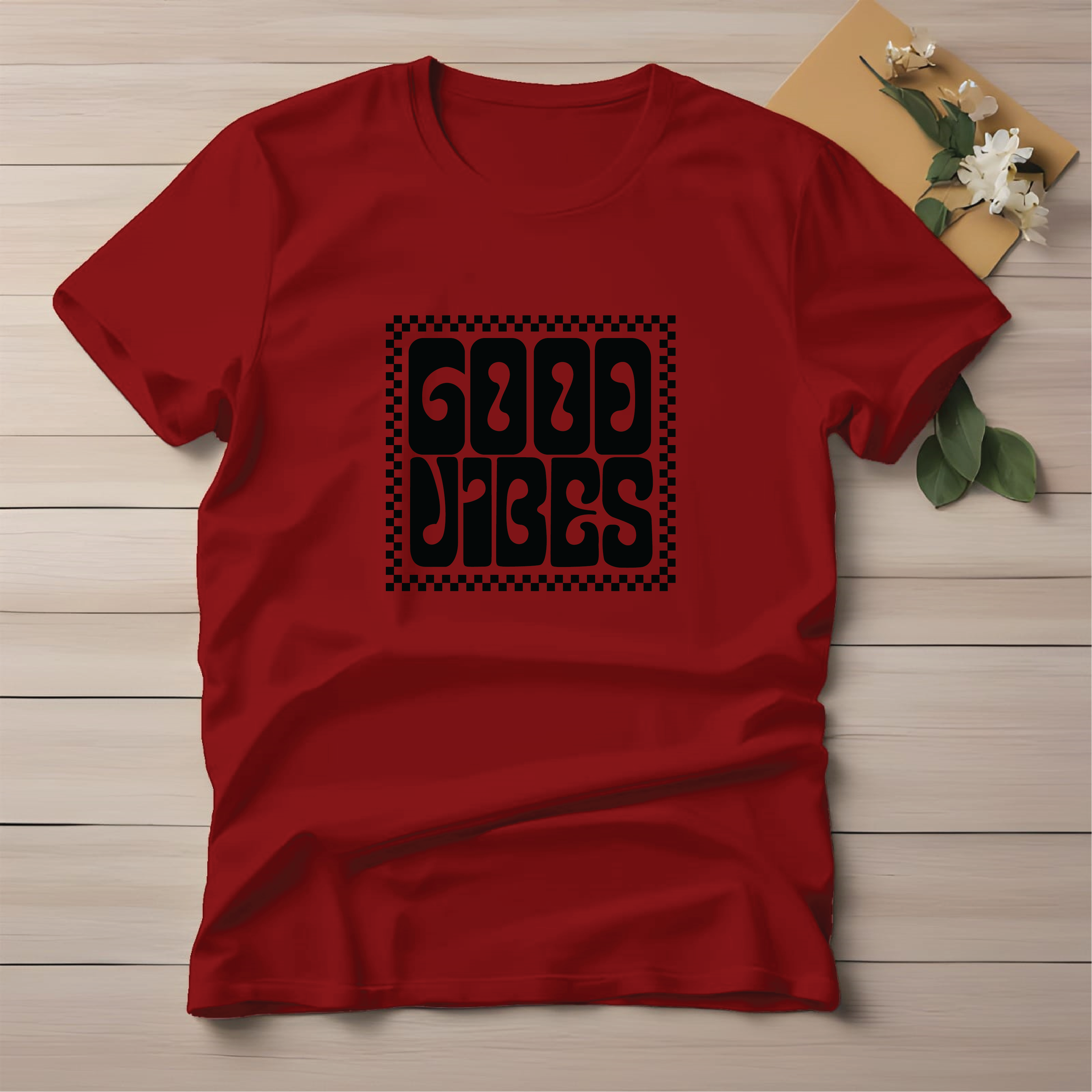 Half Sleeve t-shirt print Good Vibes